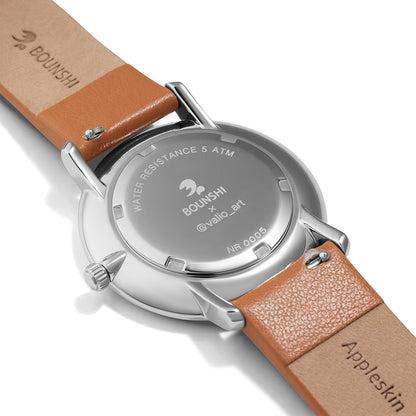BOUNSHI × @valio_art Broom Cat Watch - Brown Strap